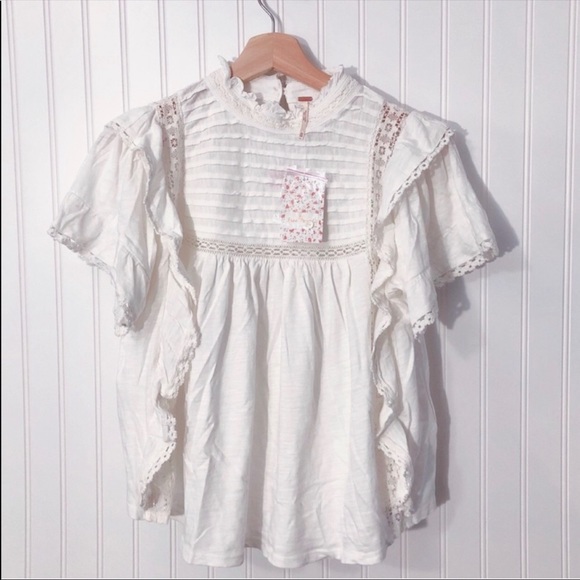 *SOLD* Free People NWT Le Femme Ruffle Lace Trim - Picture 4 of 5